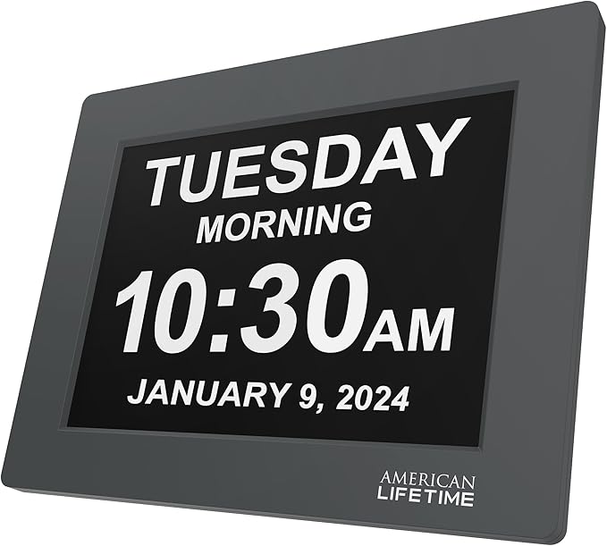American Lifetime 【New 2024】 Dementia Clock Large Digital Clock by AmericanLifetime