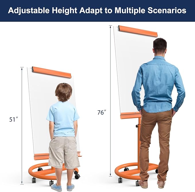 TSJ OFFICE Rolling Whiteboard Standing - Image 3