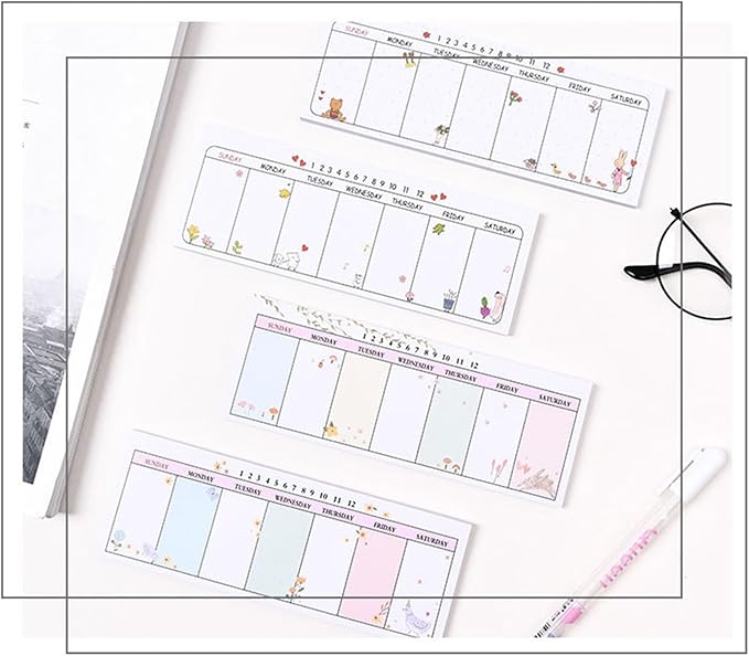 Weekly Organizer Long Strip Planner Notebook Pads Random Patterns - Image 6