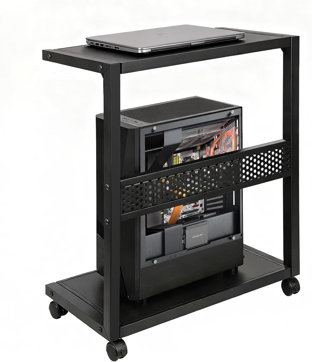 Bfttlity Large PC Stand Computer Tower Stand 2-Tier Metal CPU Holder