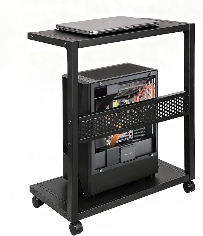 Bfttlity Large PC Stand Computer Tower Stand 2-Tier Metal CPU Holder by Bfttlity