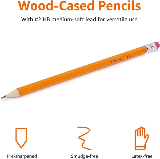 Amazon Basics Woodcased Classroom 2 Pencils - Image 2