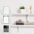 Tenceur 12 Pcs Plastic Single Pocket Wall Mount File Holder - Image 6