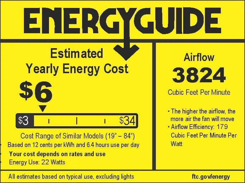ayaoty ceiling fans with lights - 48" black, view 10