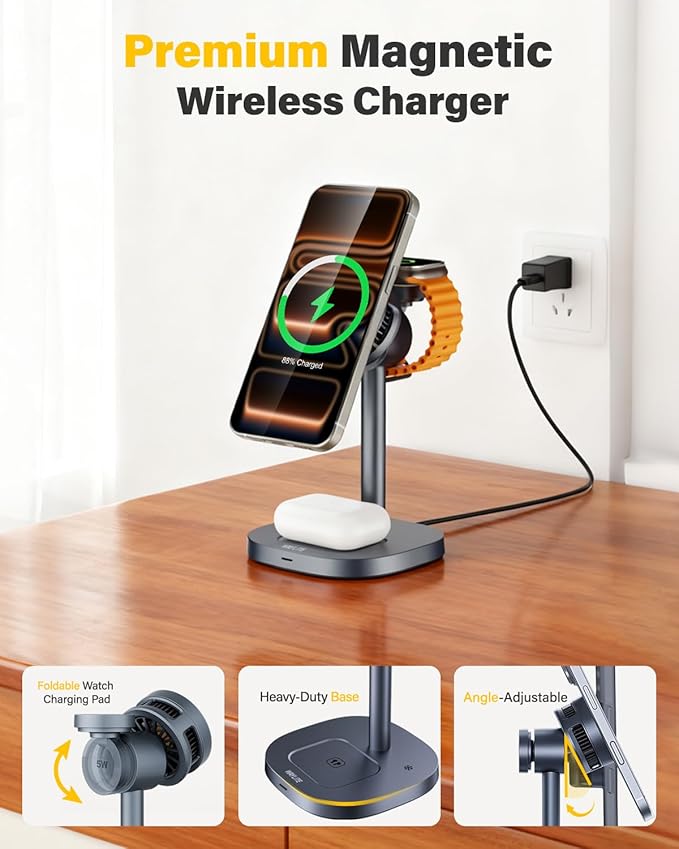 25W Qi2.2 Fast Wireless Charger Stand - Image 9