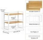 ART-GIFTREE Office Desk Shelf Organizer, Wood Desktop Bookshelf Supplies - Image 3