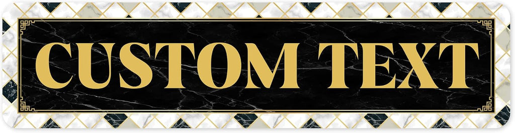 Custom Sign, Custom Street Sign, 11 Font Colors, 13 Font Styles, 4 Hole Options