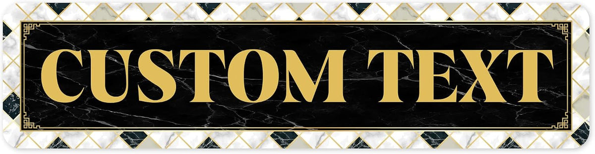 Custom Sign, Custom Street Sign, 11 Font Colors, 13 Font Styles, 4 Hole Options