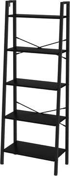 Hzuaneri Ladder Shelf, Bookshelf Bookcase, Freestanding Corner Storage Shelve - Image 9