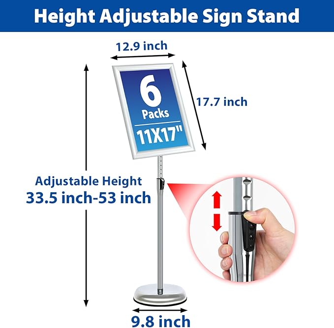 VAIIGO 6Packs Floor Standing Sign Holder Stands - Image 3