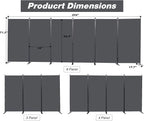CHOSENM Room Divider, 6 Panel Folding Privacy Screens - Image 2