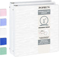 POPRUN 3 Ring Binder 1 Inch, Holds 175 Sheets of 8.5 x 11 Paper, Extra Durable by POPRUN