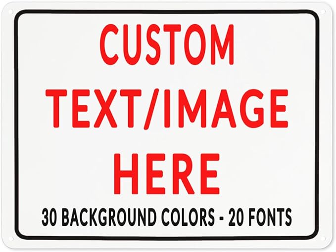 Custom Sign Personalized Custom Metal Sign, Customize by Custom