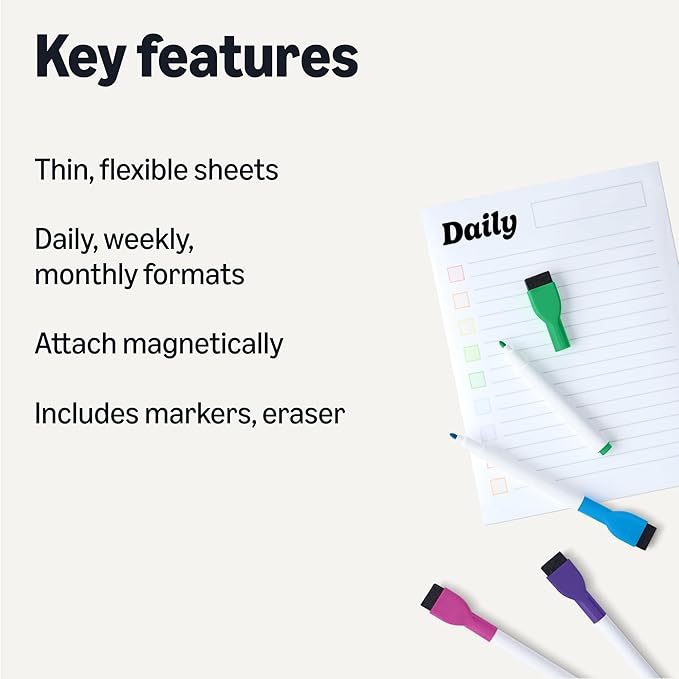 Amazon Basics Magnetic Dry Erase Calendar Whiteboard Set - Image 2