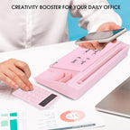 Varhomax Glass Desk Whiteboard Pink - Image 2