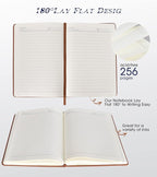 Biuwory Lined Journal Notebook for Women Men, 256 Pages A5 Hardcover Leather - Image 5
