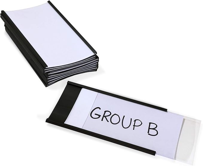 SmartSign Magnetic 'C' Channel Label Holders | 2.5" x 4" Pack of 10 by SmartSign