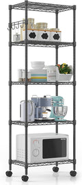 Himimi 5-Tier Wire Shelving Unit on Wheels, Adjustable Heavy Duty Metal Shelves by Himimi