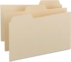 Smead 57030 Self-Tab Card Guides Blank 1/3 Tab Manila 8 x 5 100/Box