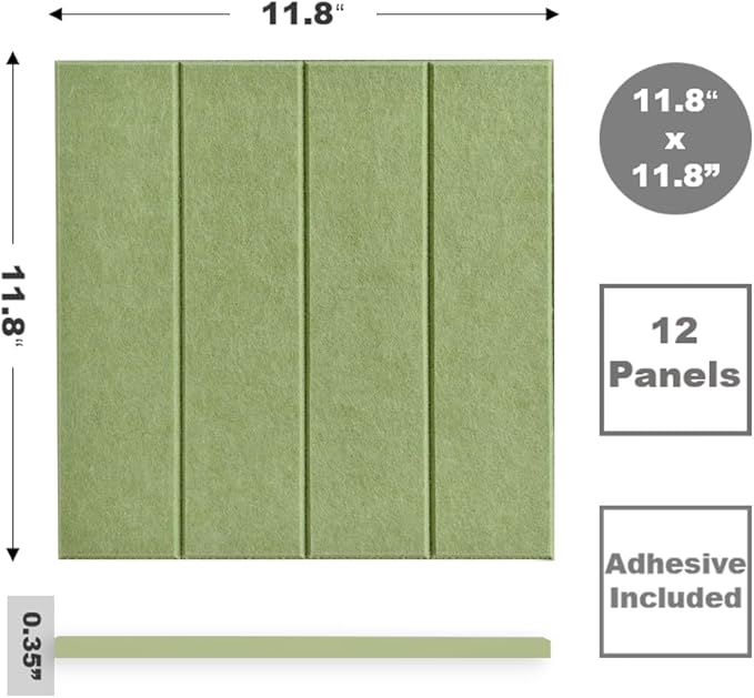 DECORITA Felt Bulletin Board Tiles | Modern Cork Board Alternative | Large Cork - Image 2
