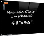 Glass Dry Erase Black Board by TWISBAY