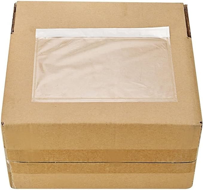 9527 Product 7.5" x 5.5" Clear Adhesive Top Loading Packing List/Shipping Label - Image 2