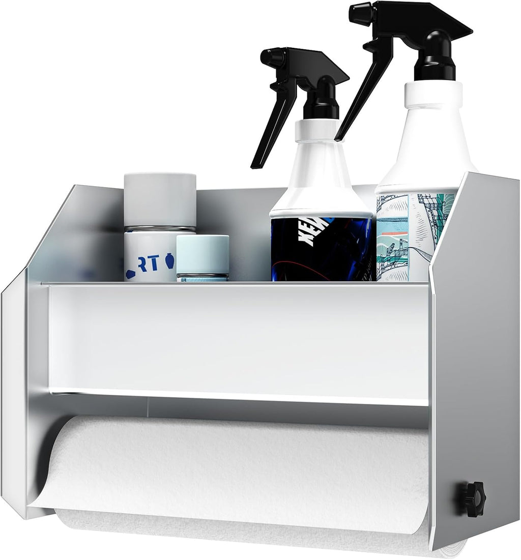 woiron aluminum hand cleaning station organizer bracket (silver), main product view