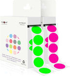 PARLAIM 2 Rolls 2000PCS 3/4" Round Circle Color-Code Dot Stickers, 2 Color by PARLAIM