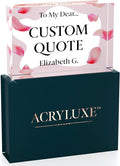 Personalized Gifts, Custom Quote Block Letter Board, Crystal-Clear Acrylic by MySignCenter