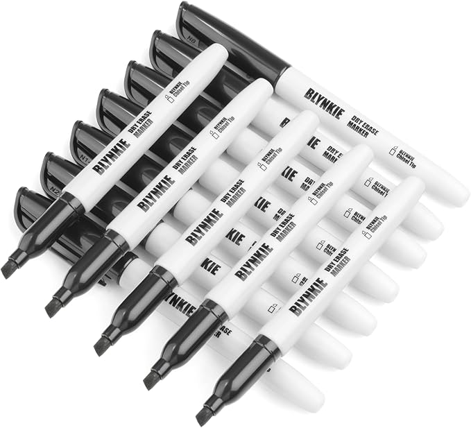 Blynkie Dry Erase Markers Bulk Pack of 102 Chisel Tip Black Whiteboard Markers - Image 9