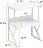 aboxoo Printer Stand for Desk, Desktop Printer Shelf Large 3-Tier Multi-Purpose - Image 3