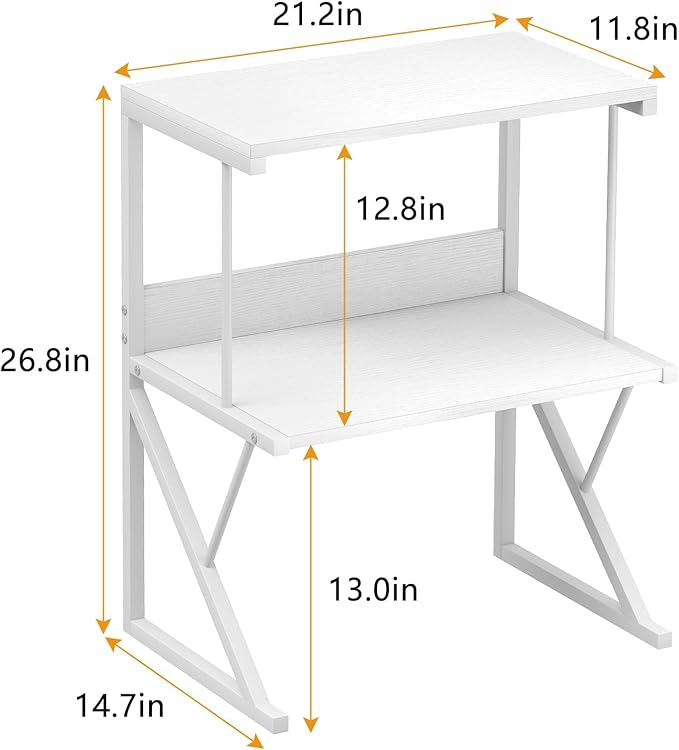 aboxoo Printer Stand for Desk, Desktop Printer Shelf Large 3-Tier Multi-Purpose - Image 3