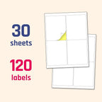 30 Sheets, Large White Labels Stickers - Image 7