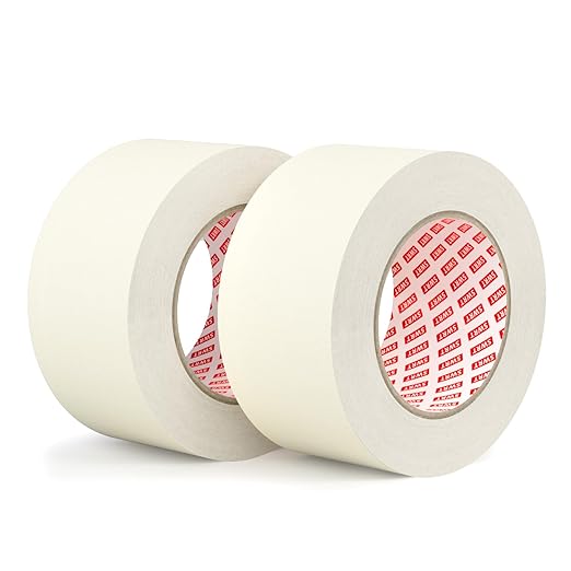 SWRT Masking Tape 2 Inche Wide × 55Yds– 2 Rolls, Strong Adhesive, Clean Removal by SWRT