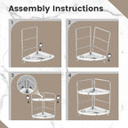 JANUS LiANG 2-Tier Corner Bathroom Organizer, Countertop Perfume Makeup Shelf - Image 6