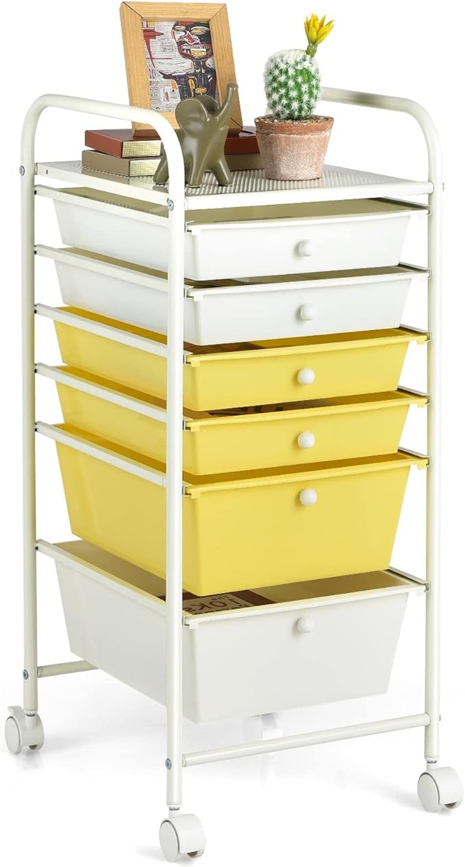 RELAX4LIFE 6-Drawer Rolling Storage Cart by RELAX4LIFE