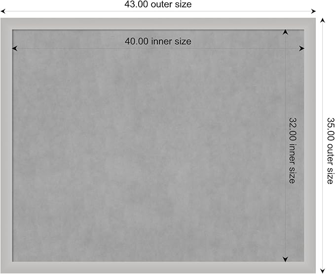 Amanti Art Silver Framed Magnetic Board 35x43 X-Large Vision Board - Image 4