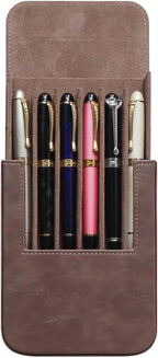 MIVLXLX Leather 6 Fountain Pen/Pencil Tray Case, Magnetic Closure - Image 9