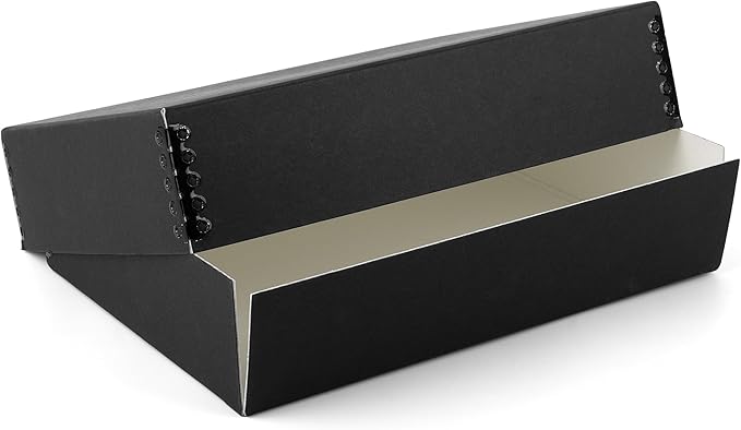 Lineco 11x14 Black Museum Archival Storage Box, Drop Front Design, 11 1/2 x 15 by Lineco