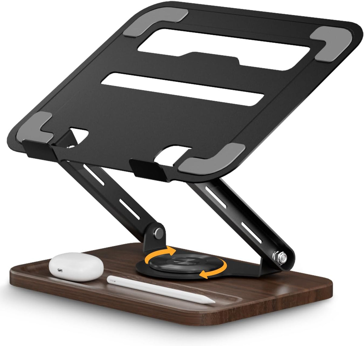 SupeDesk Adjustable Laptop Stand with 360° Rotating Base, Ergonomic Laptop Ri...