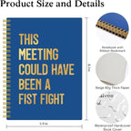 XQLZY This Meeting Could Have Been A Fist Fight Navy Blue Spiral Notebook - Image 2
