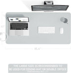 YSAGi Non-Slip Leather Desk Pad L Size, Waterproof Laptop Computer Desk - Image 2