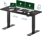 FLEXISPOT 63x28 Inch Large Dual Motor Electric Standing Desk, Home Office Desk by FlexiSpot