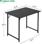 PayLessHere | 32" Office Desk with Ergonomic Office Chair | Black & Black | with Height Adjustable and Reclining Chair | Sturdy Computer Desk with Thick Desktop and Adjustable Legs | For Home, Office