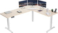 VIVO Electric Corner 75 x 63 inch L-Shaped Standing Desk, Memory Height