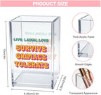 Vgrti Live Laugh Love Funny Anti Cliche Acrylic Cosmetic Pencil Pen Holder Cup - Image 2
