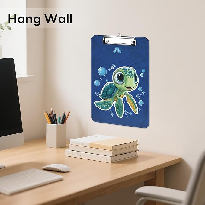 Luminzo Plastic Cute Clipboard Low-Profile Metal Clip, A4 Letter Size 9 x 12.5 - Image 5