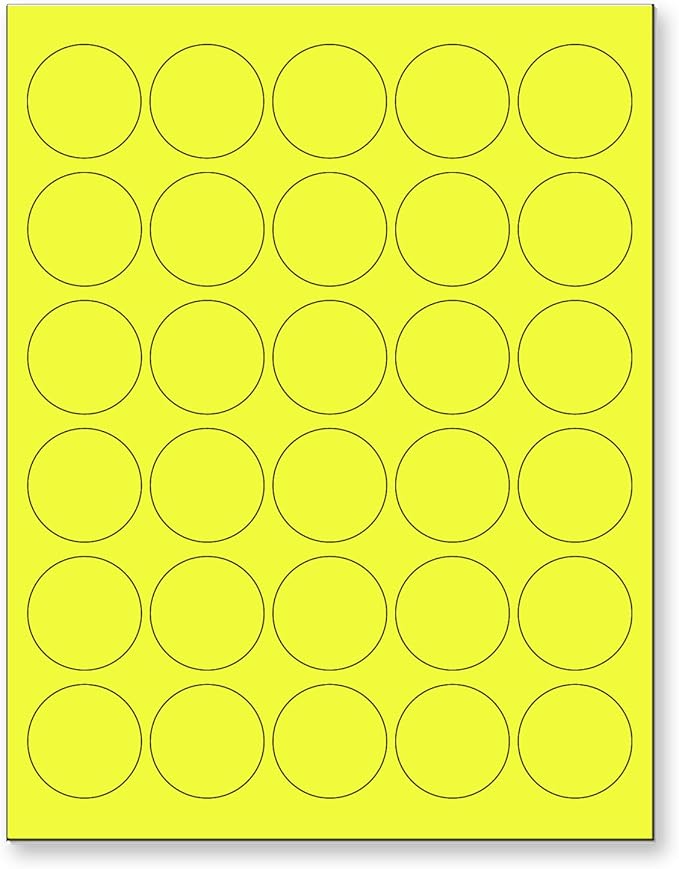 NextDayLabels - 8-1/2 x 11 Neon Color High Light Fluorescent Labels by NextDayLabels