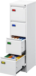 PEUKC 4-Drawer File Cabinet, 16.3" Deep Vertical Filing Cabinet by PEUKC
