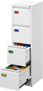 PEUKC 4-Drawer File Cabinet, 16.3" Deep Vertical Filing Cabinet by PEUKC